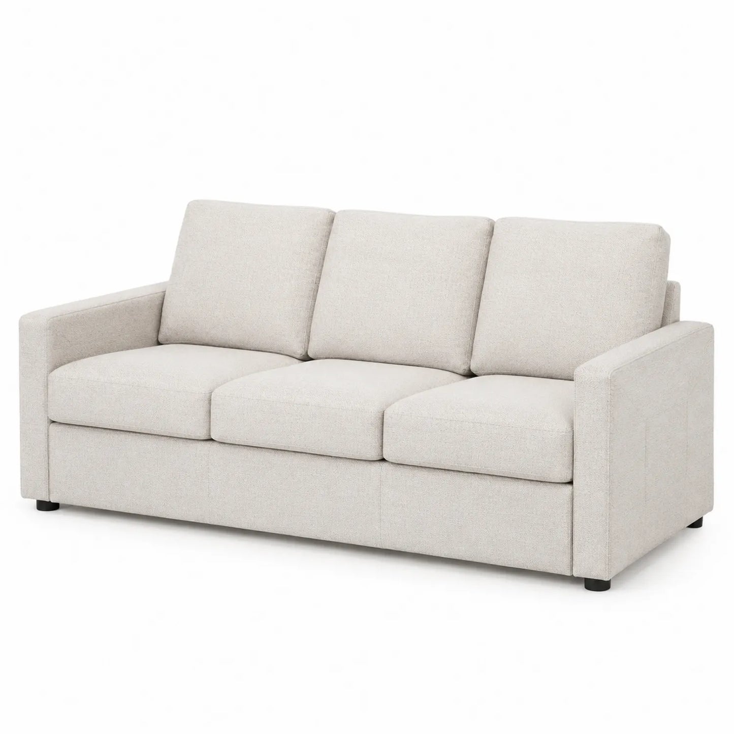 Trzyosobowa sofa z poliestru beżowa