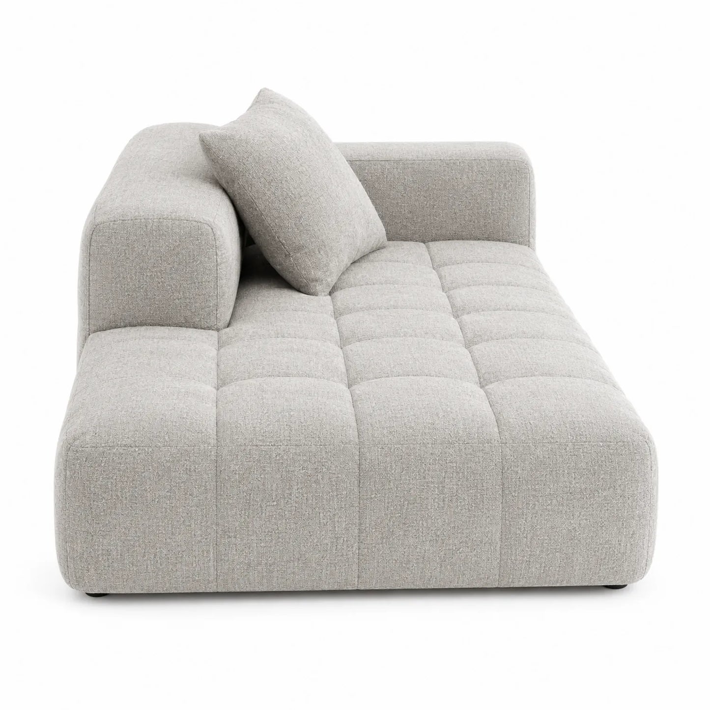 Sofa narożna tkanina szary poliester 200x150 cm