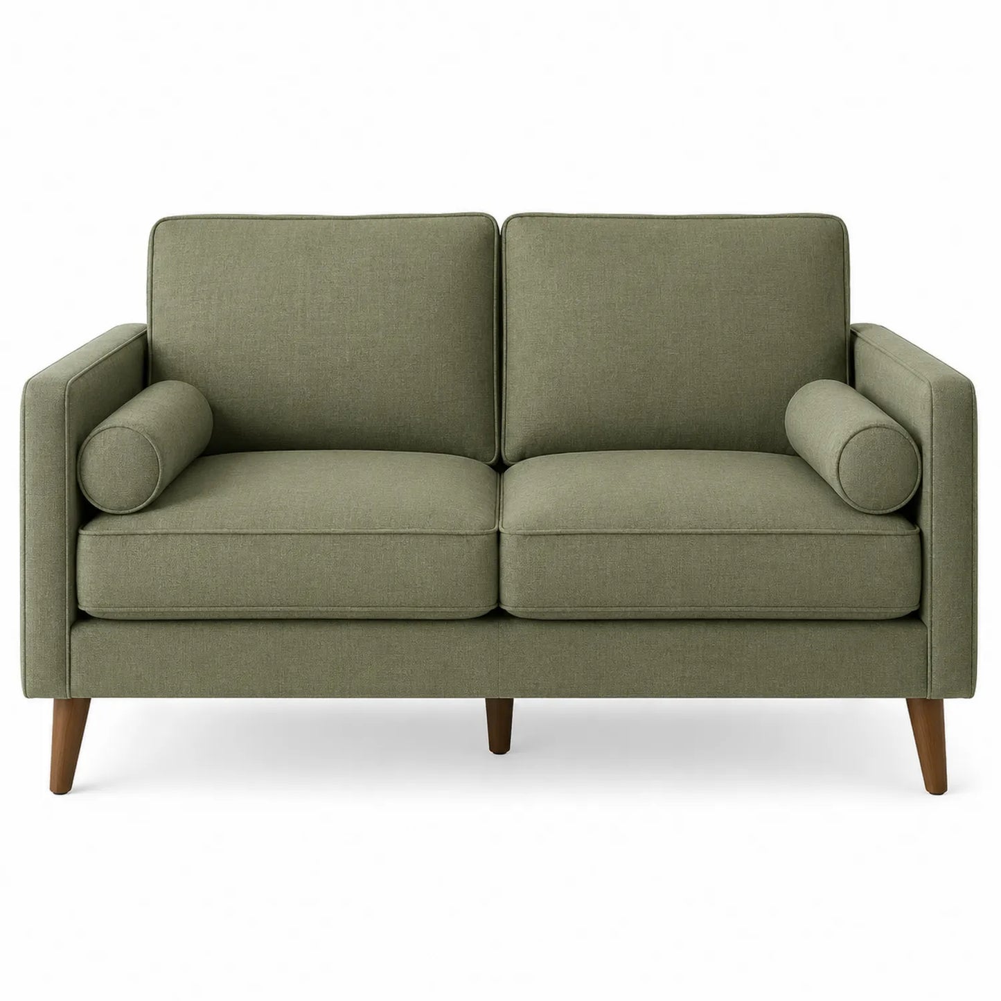 Dwuosobowa sofa z tkaniny poliestrowej zielona 150cm