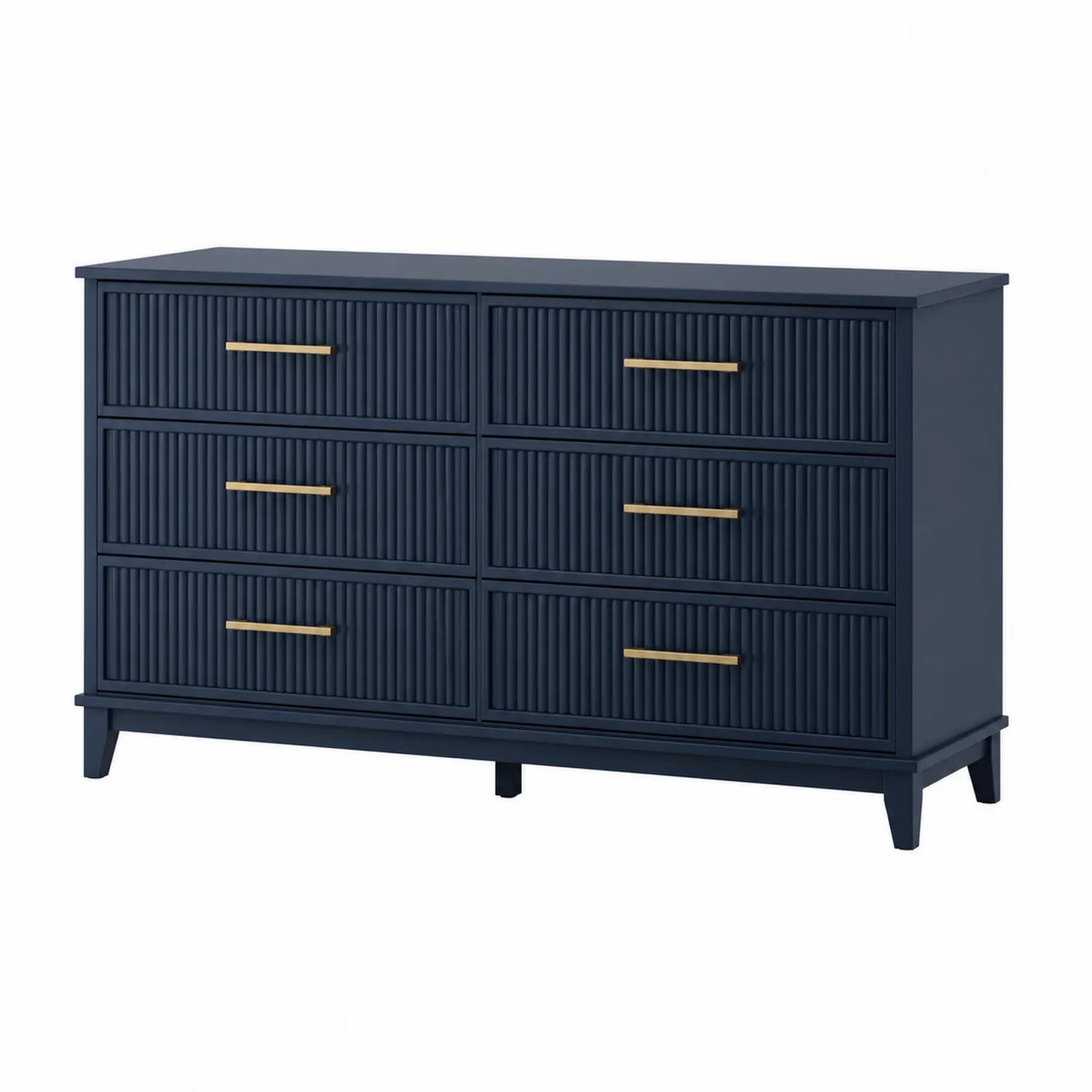 Komoda z szufladami drewniana granatowa 120cm x 75cm x 40cm