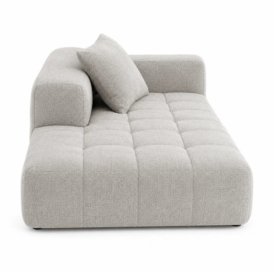 Sofa narożna tkanina szary poliester 200x150 cm