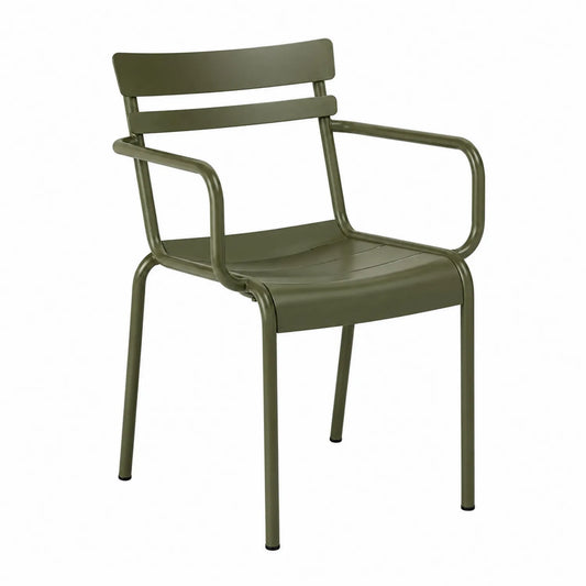 Metalowe Krzesło Ogrodowe Zielone 55x58x85 cm