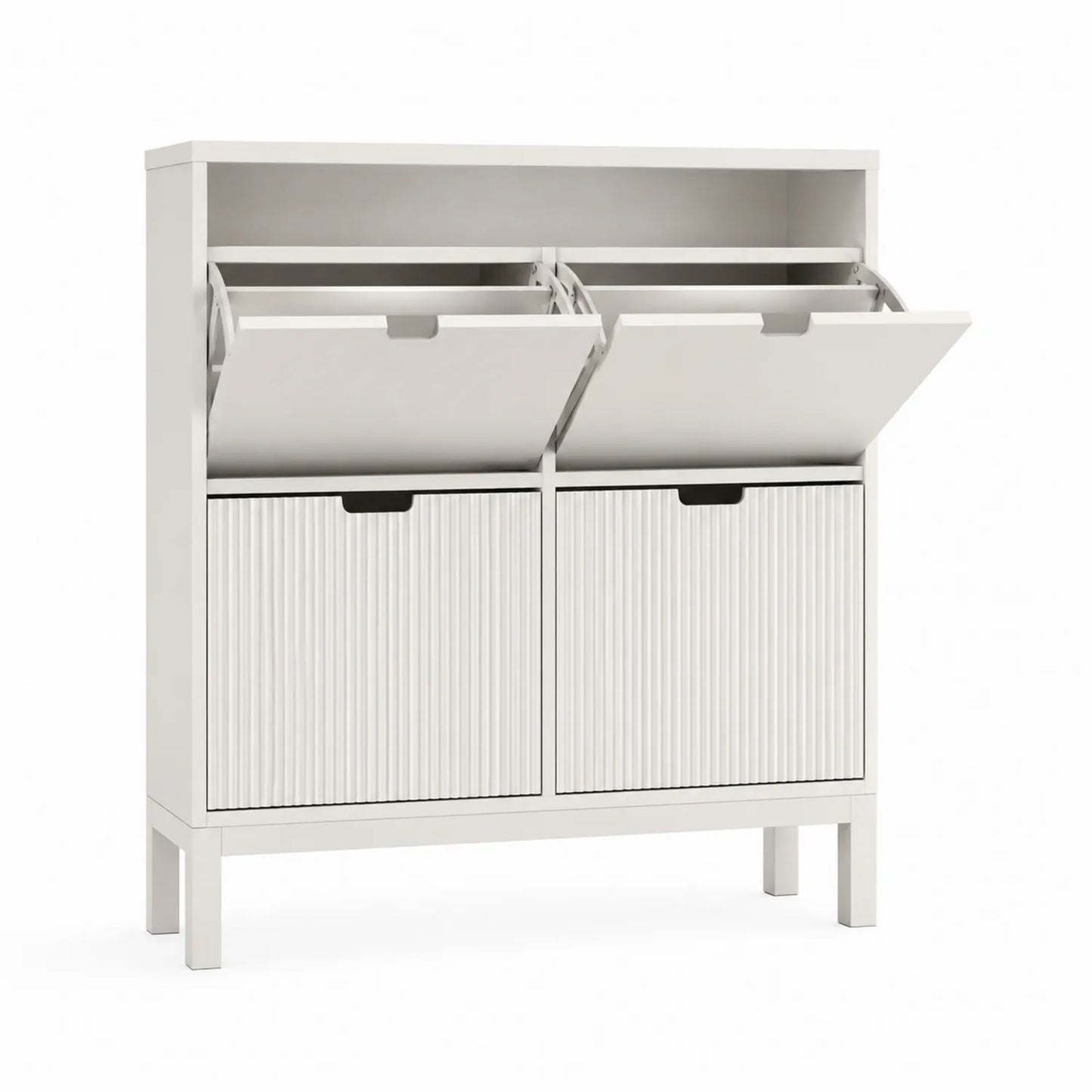Szafka na buty z płyty MDF biały 80x30x90 cm