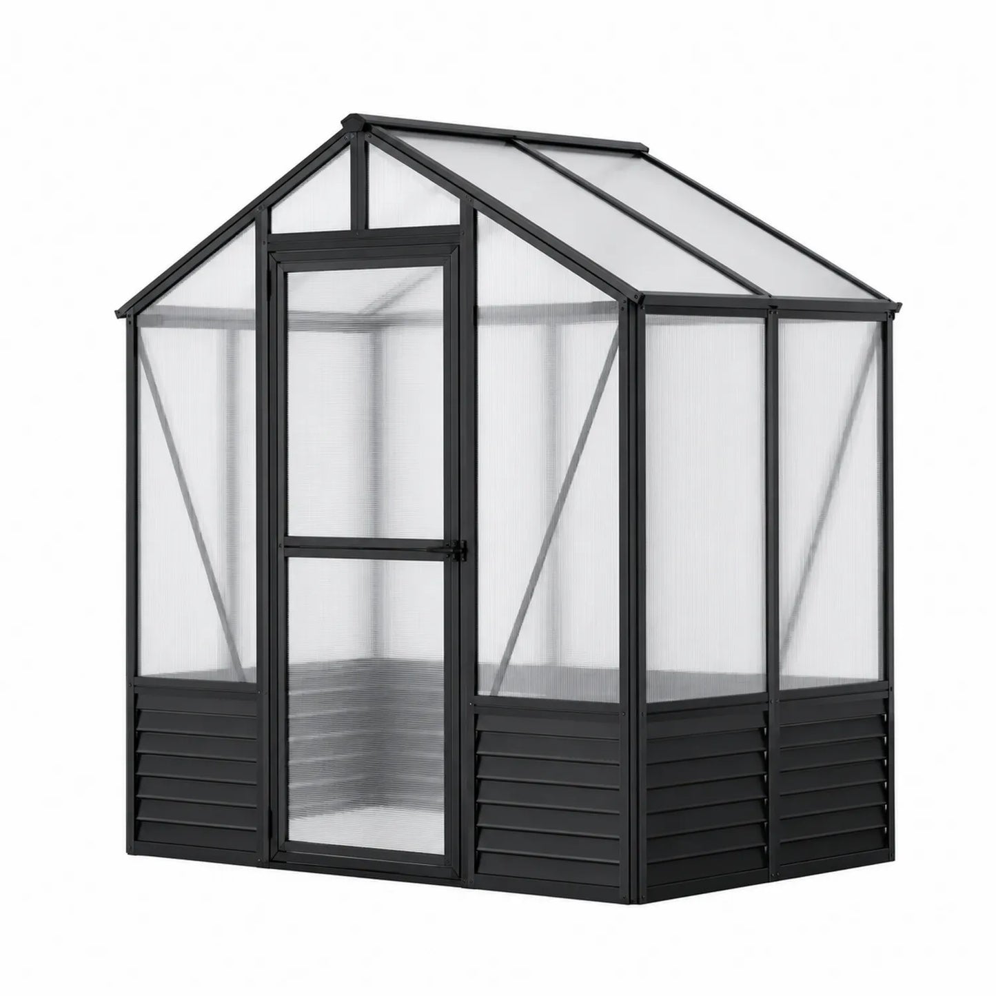 Szklarnia aluminiowa z poliwęglanu 250x190x195 cm Czarny