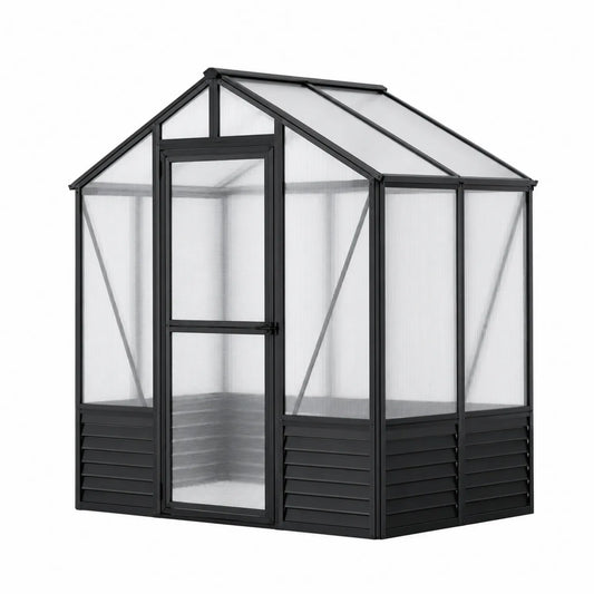 Szklarnia aluminiowa z poliwęglanu 250x190x195 cm Czarny